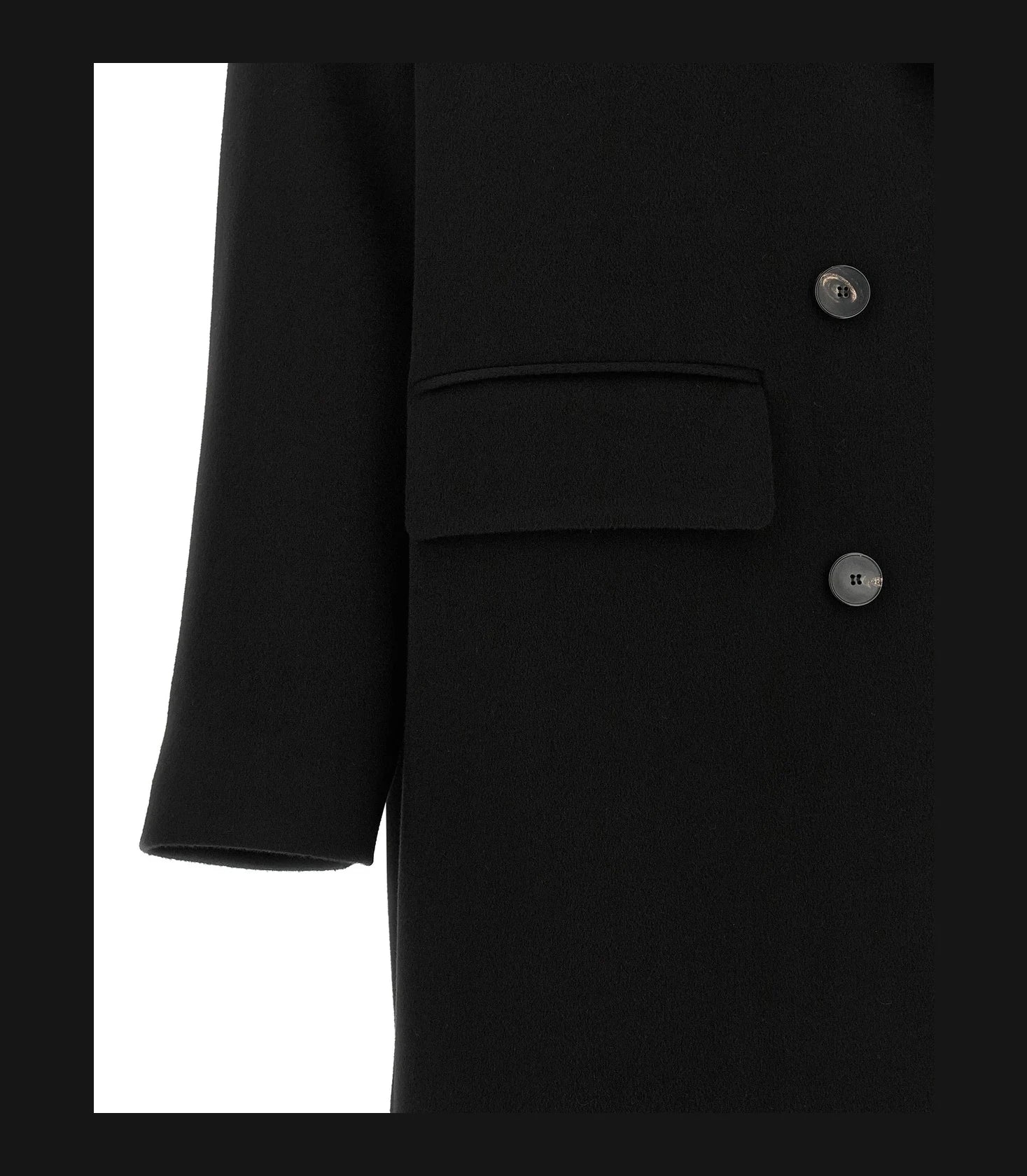 Alberto Biani Overcoat in black, Wool — view 4