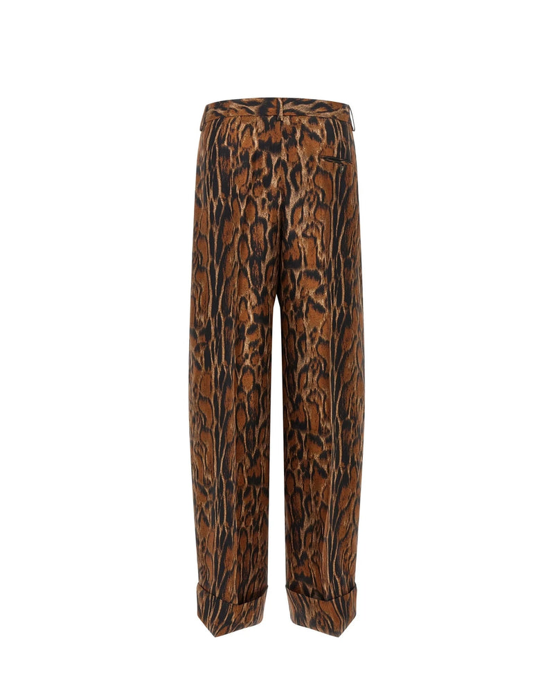Alberto Biani Trouser in brown, Silk — view 2