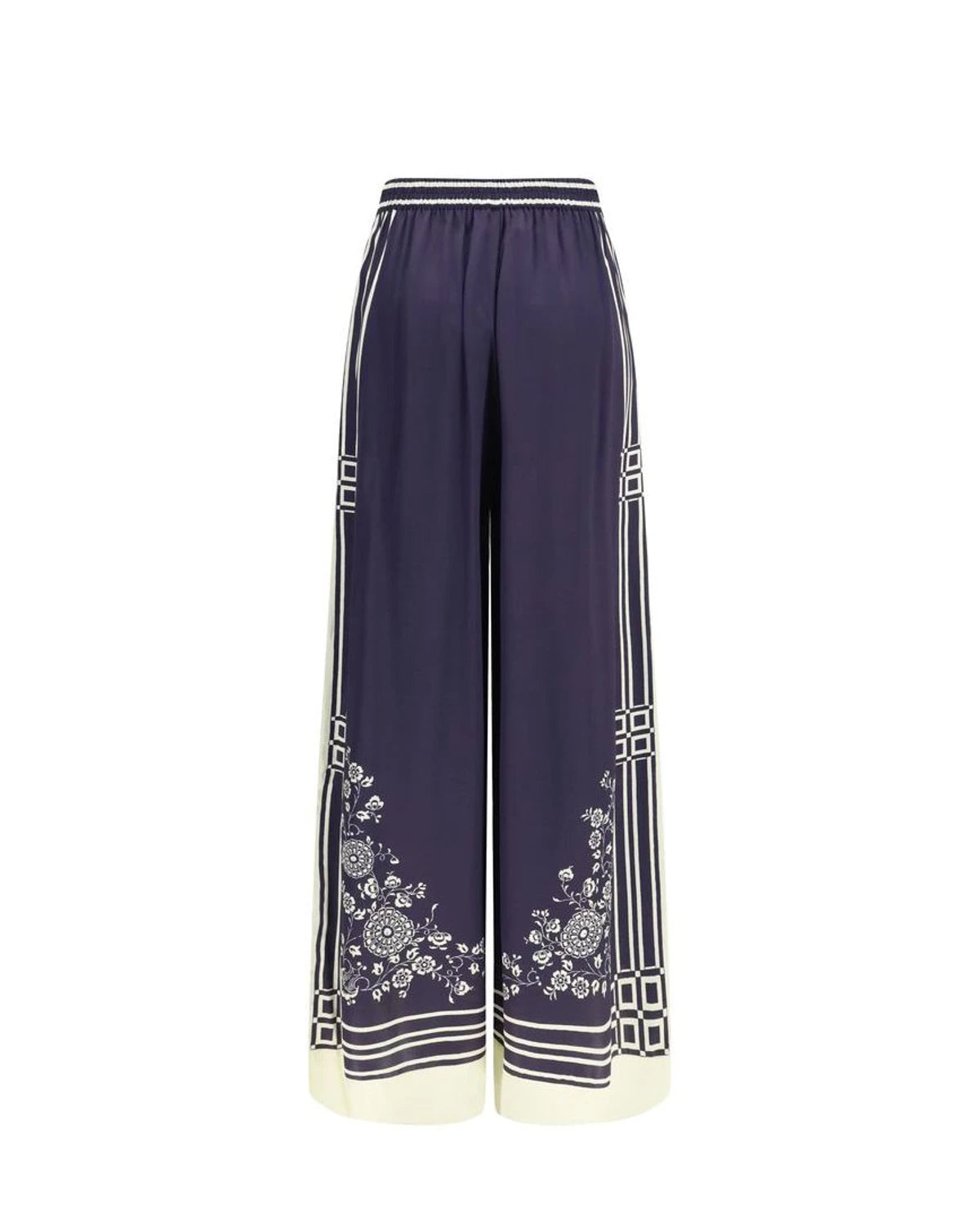 Alemais Palazzo Pant in blue, Silk — view 2