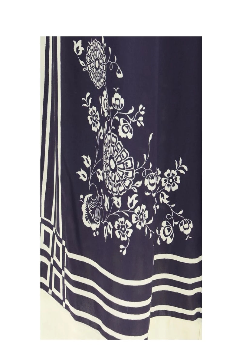 Alemais Palazzo Pant in blue, Silk — view 3