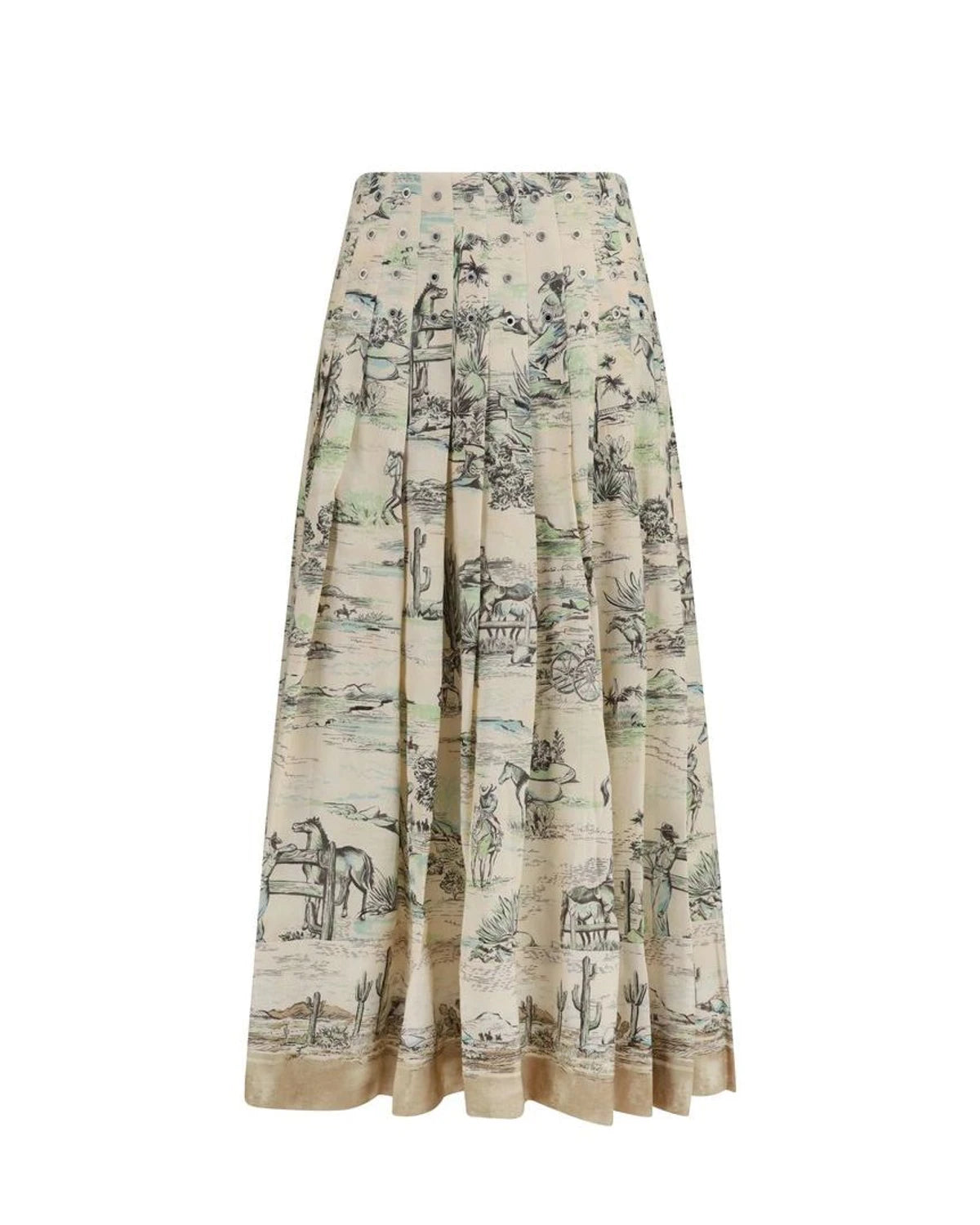 Alemais Skirt in beige, Linen