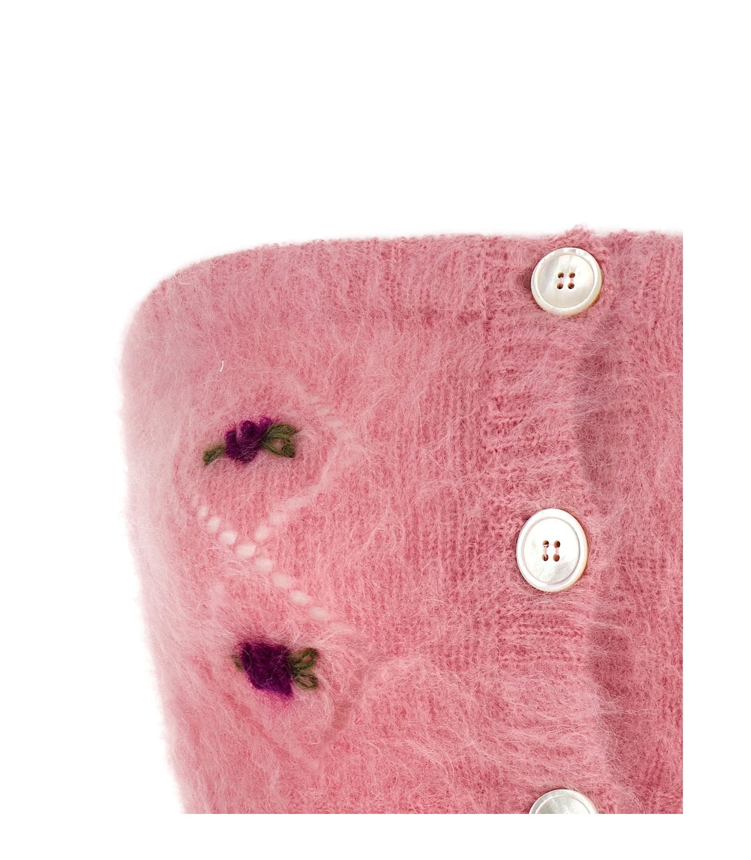 Alessandra Rich Blouse in pink, Mohair — view 3