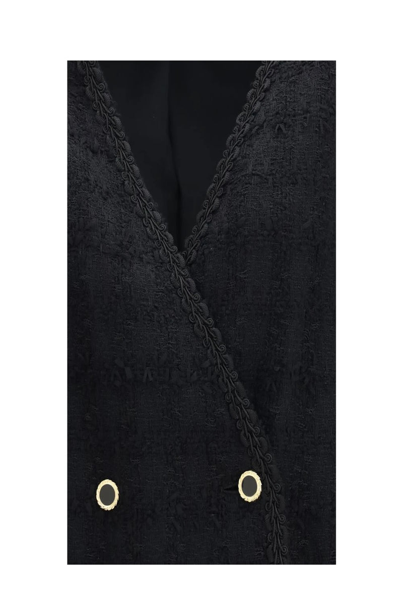 Alessandra Rich Bolero Jacket in black, Cotton — view 3