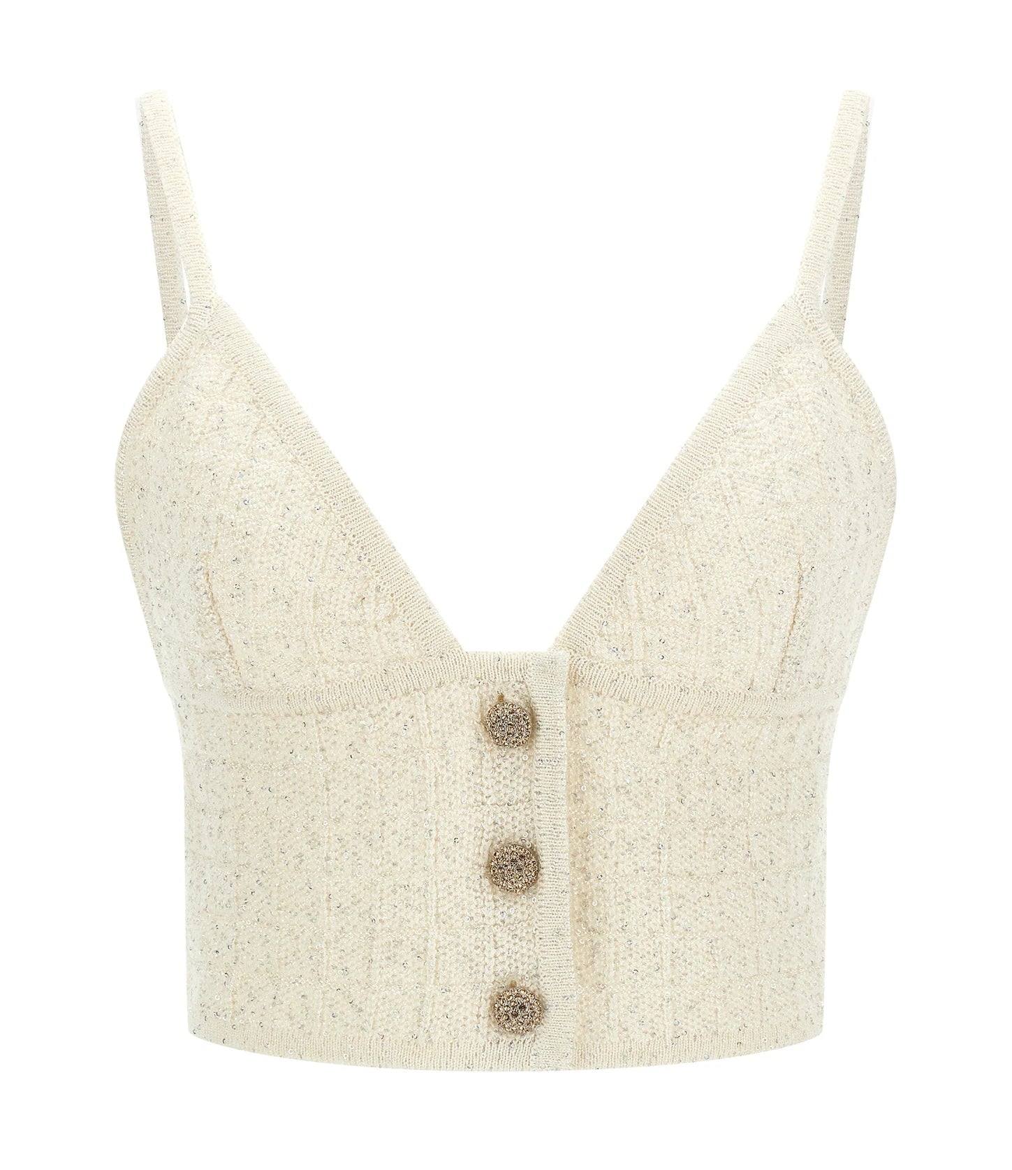 Alessandra Rich Corset Top in white, Polyester