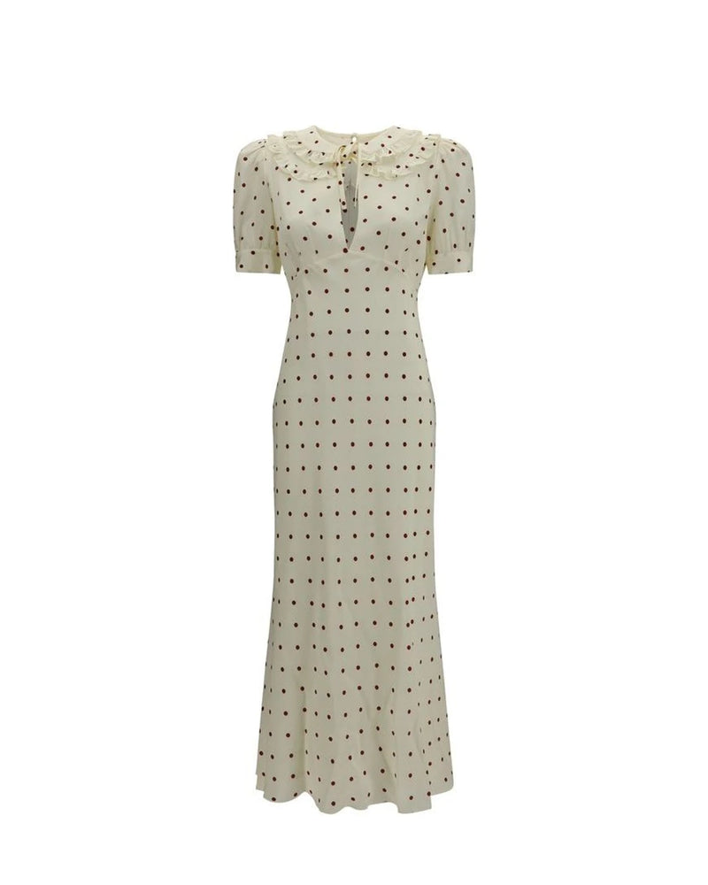 Alessandra Rich Dresse in beige, Silk