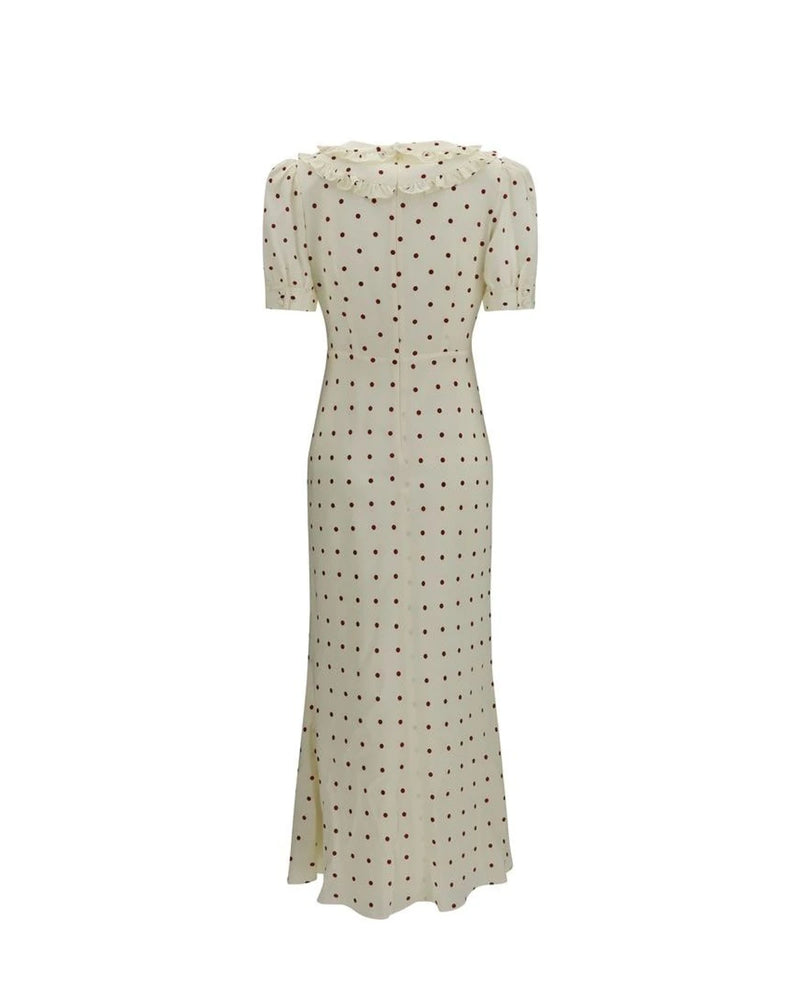 Alessandra Rich Dresse in beige, Silk — view 2