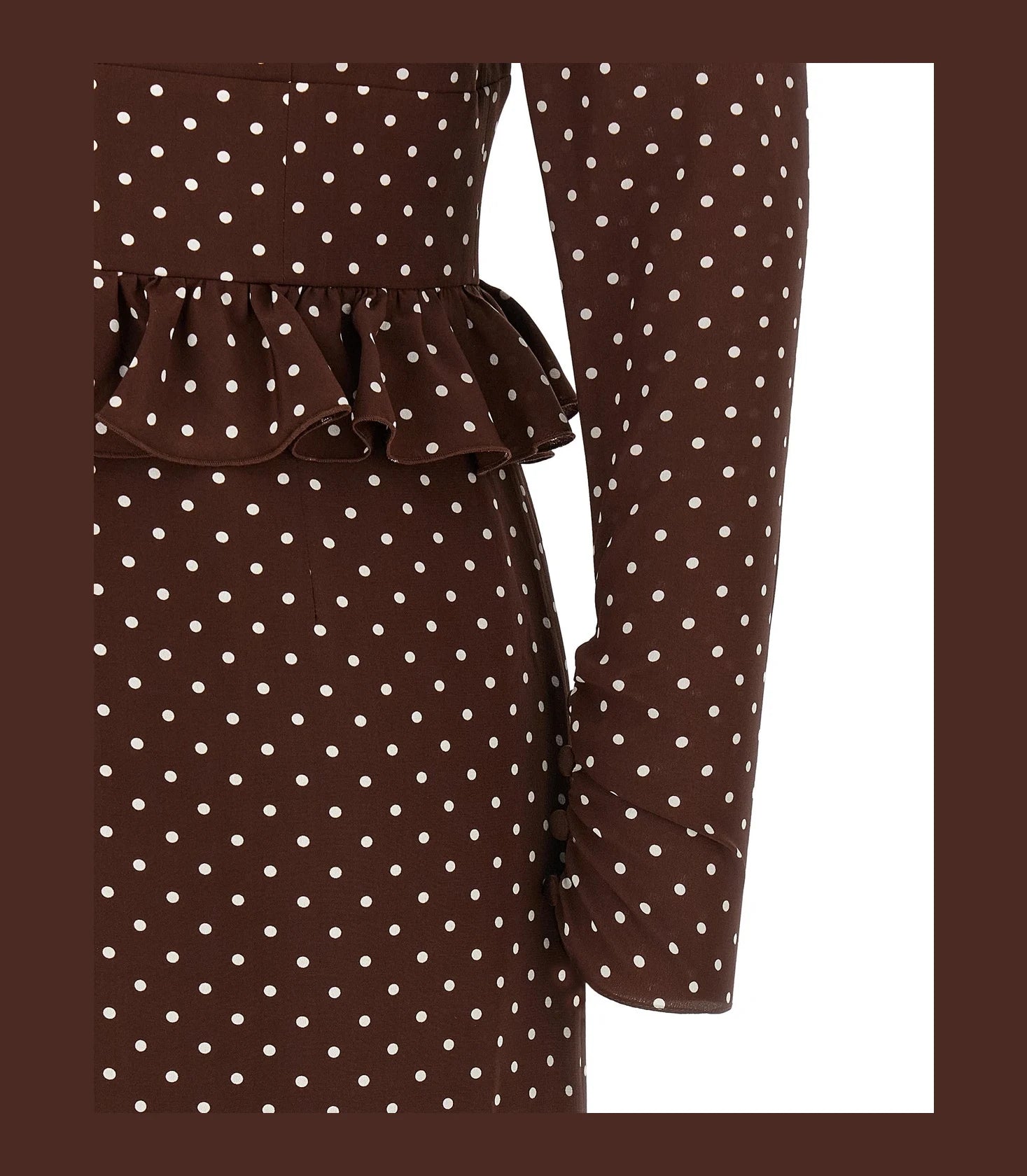 Alessandra Rich Dresse in brown, Silk — view 4