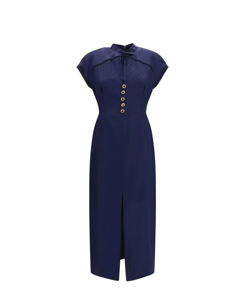 Alessandra Rich Dresse in navy, Silk