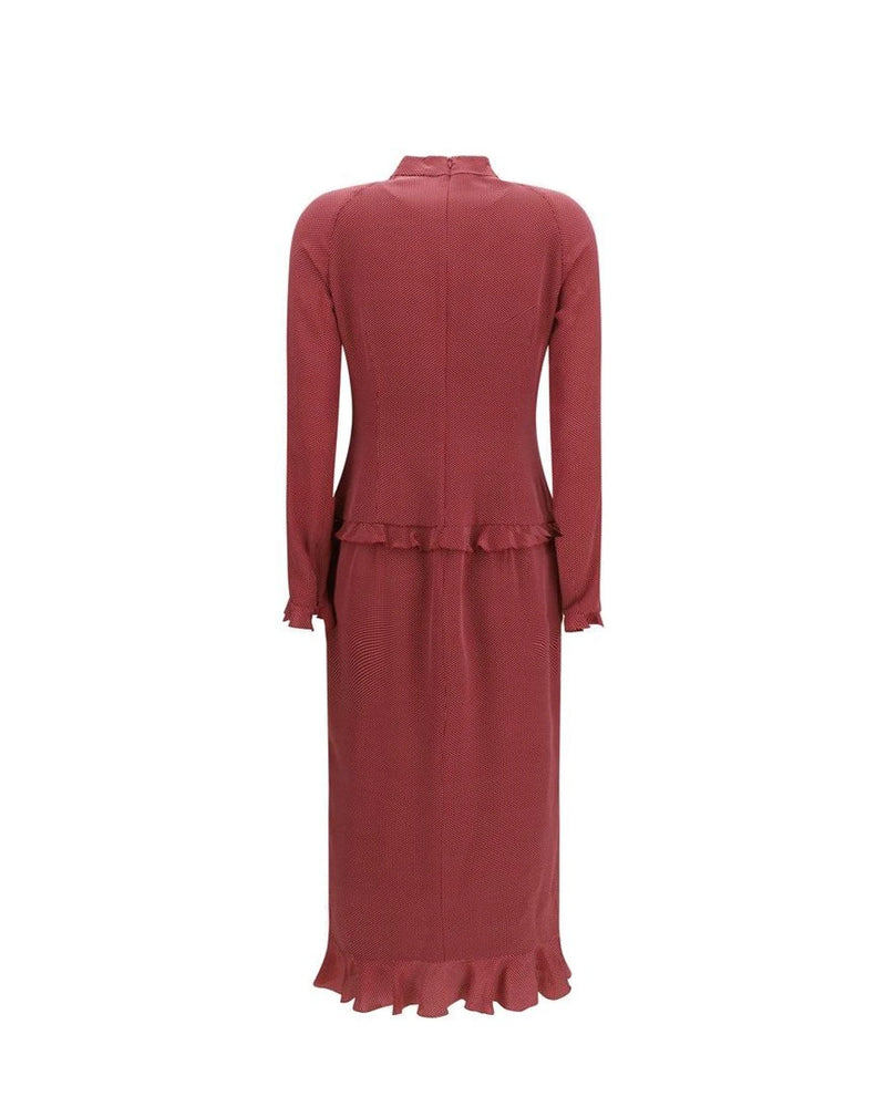 Alessandra Rich Dresse in red, Silk — view 2