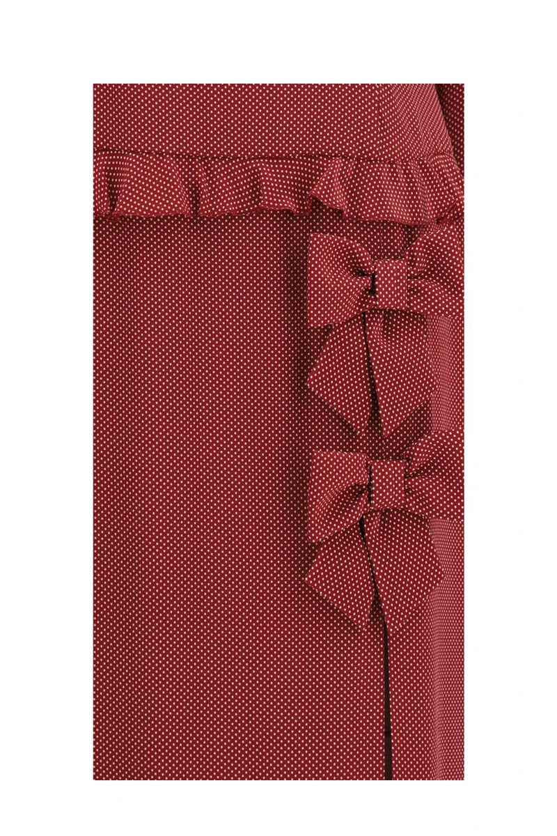 Alessandra Rich Dresse in red, Silk — view 3
