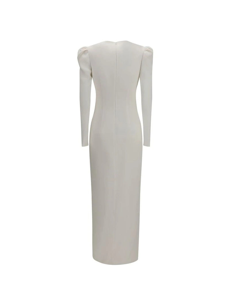 Alessandra Rich Dresse in white, Viscose — view 2