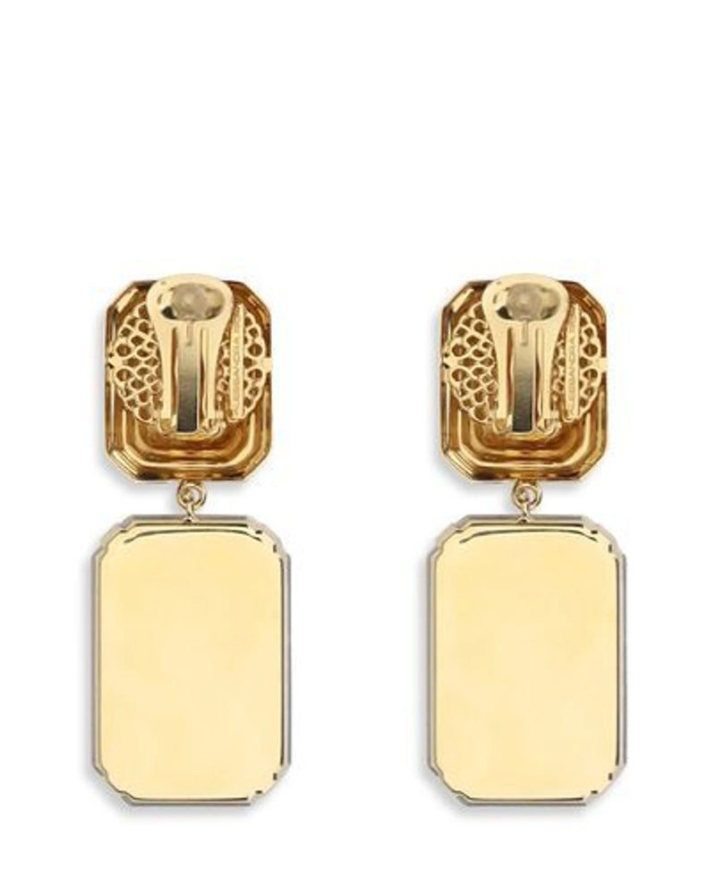 Alessandra Rich Earring in gold, Glass — view 2