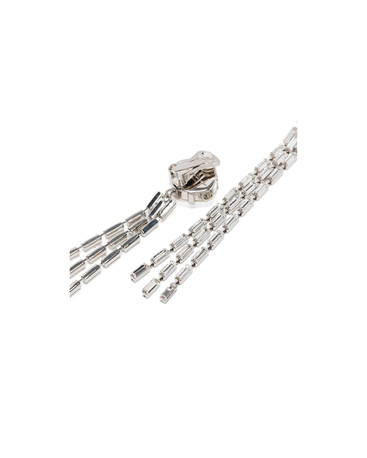 Alessandra Rich Earring in silver, Glass — view 2
