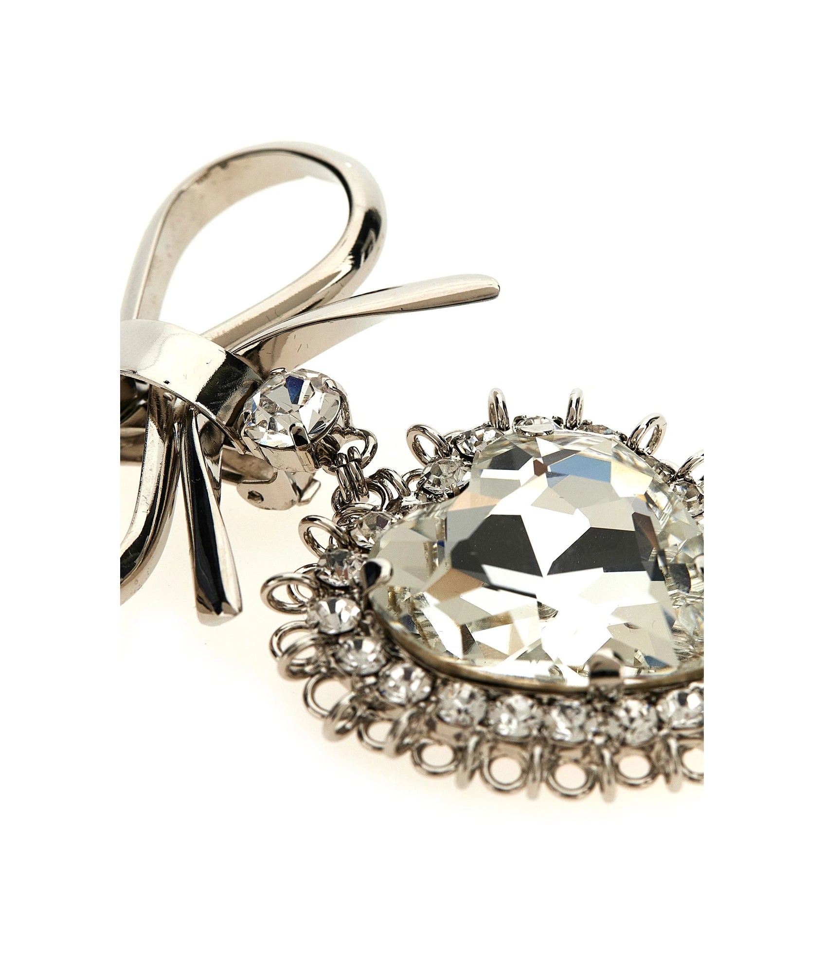 Alessandra Rich Earring in silver, Glass — view 3