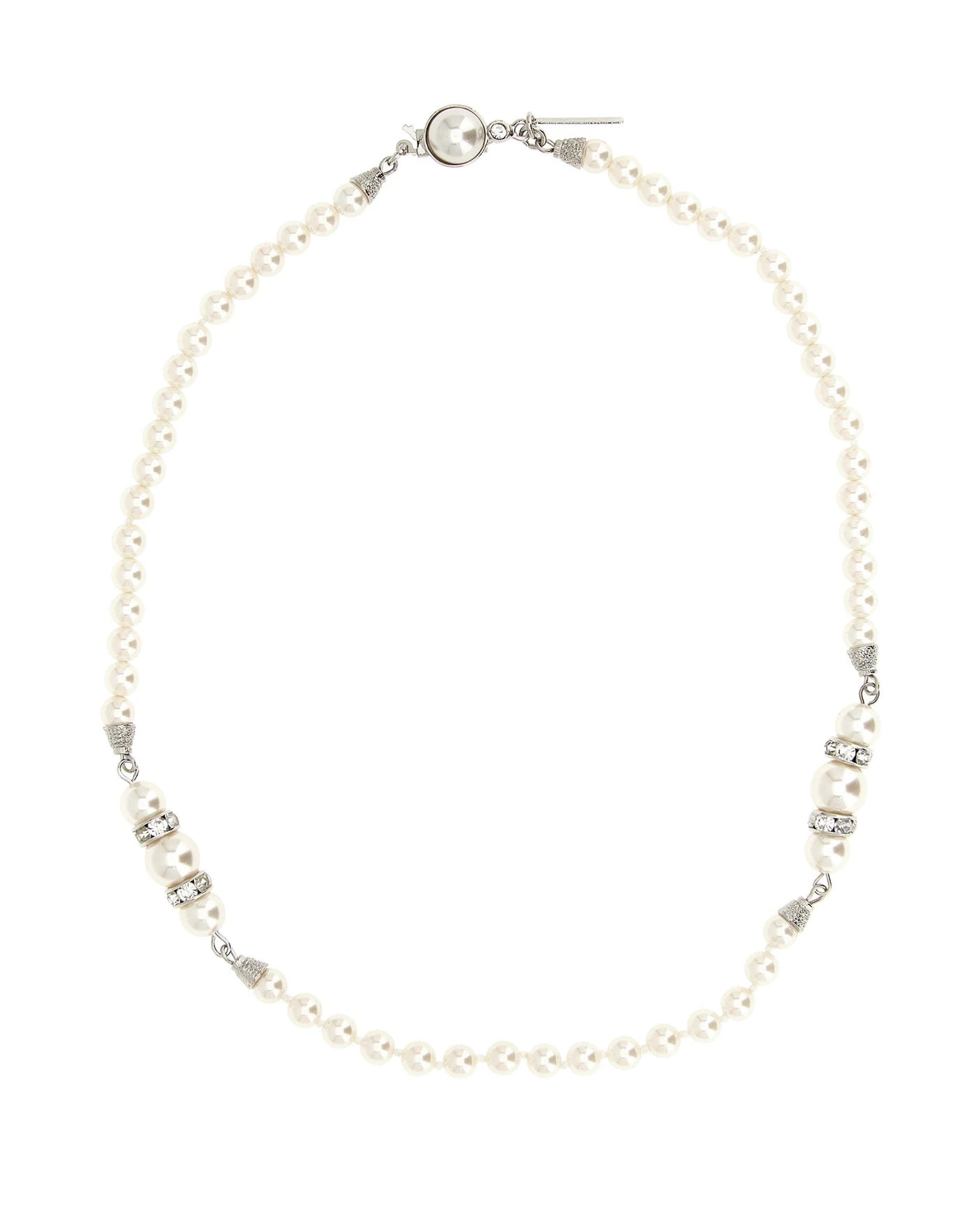 Alessandra Rich Necklace in white, Glass