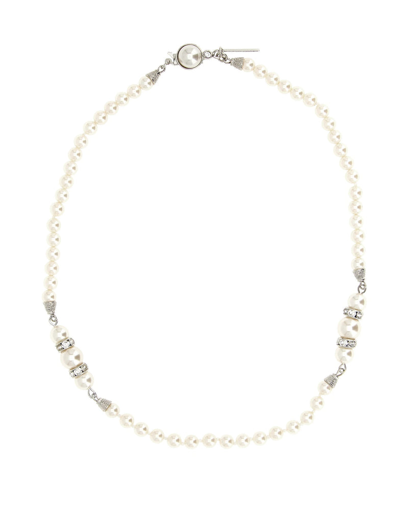 Alessandra Rich Necklace in white, Glass
