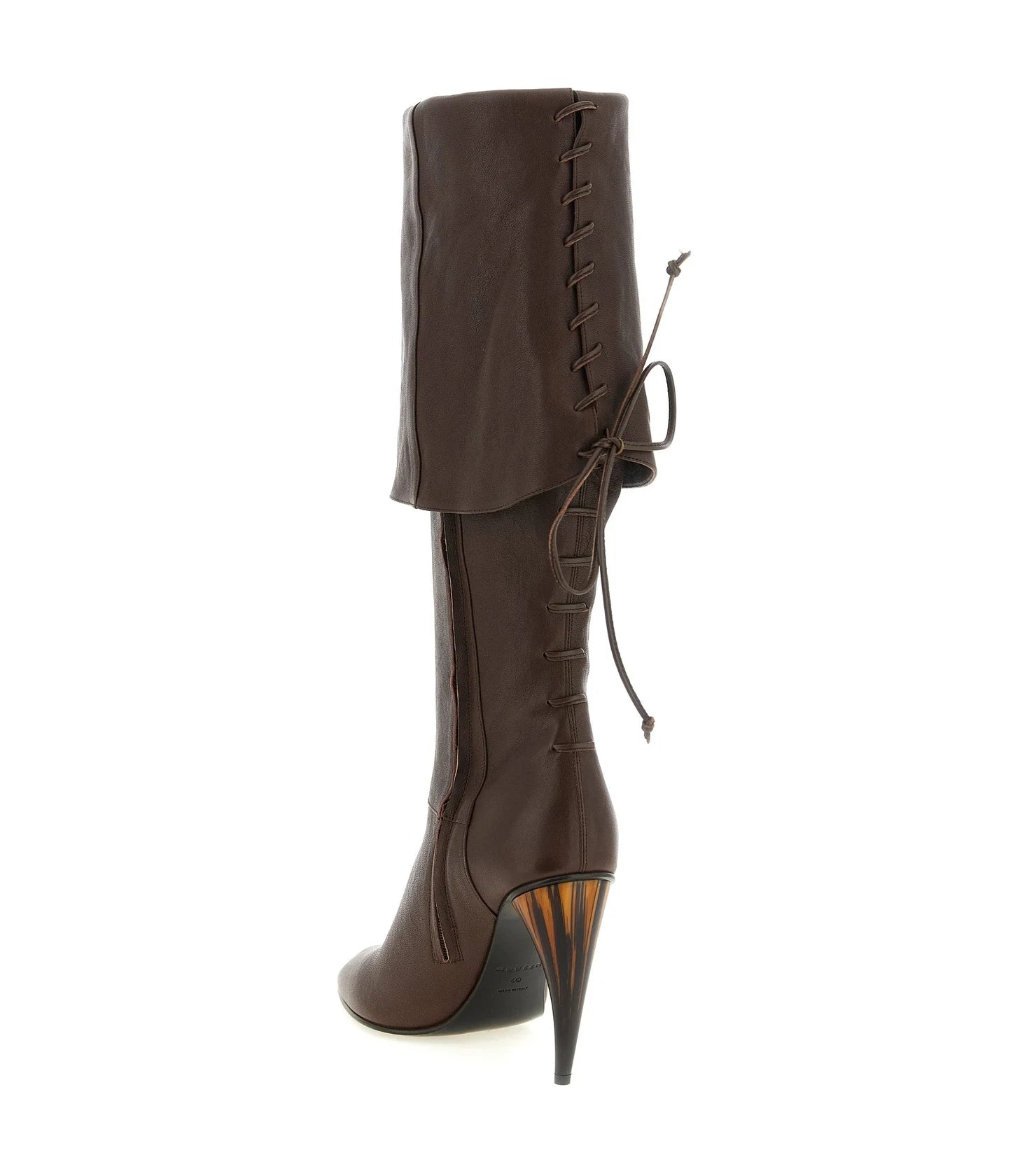 Alexander McQueen Brown Knee High Boots 
