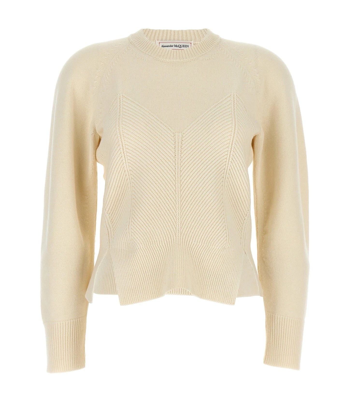 Alexander McQueen Sweater in white, Wool