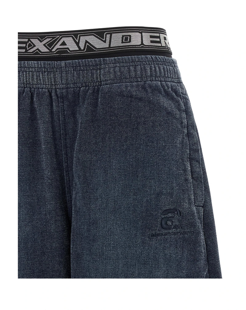 Alexander Wang Trouser in navy, Cotton — view 3