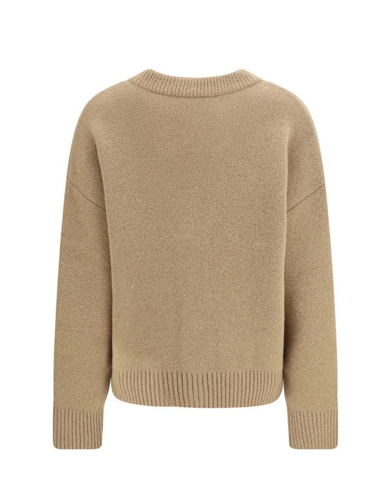 Ami Paris Cardigan in beige, Alpaca Vicugna — view 2