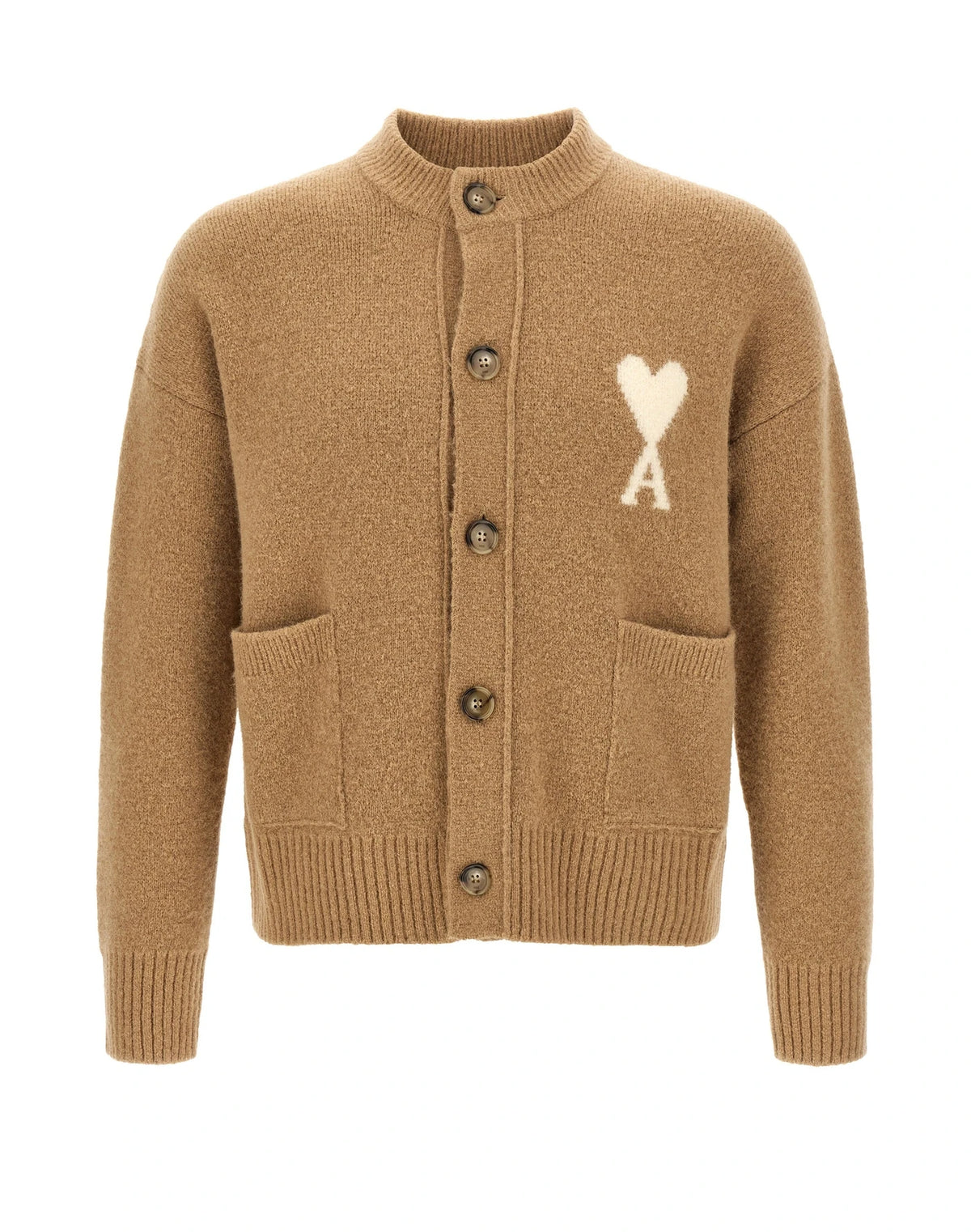 Ami Paris Cardigan in beige, Alpaca