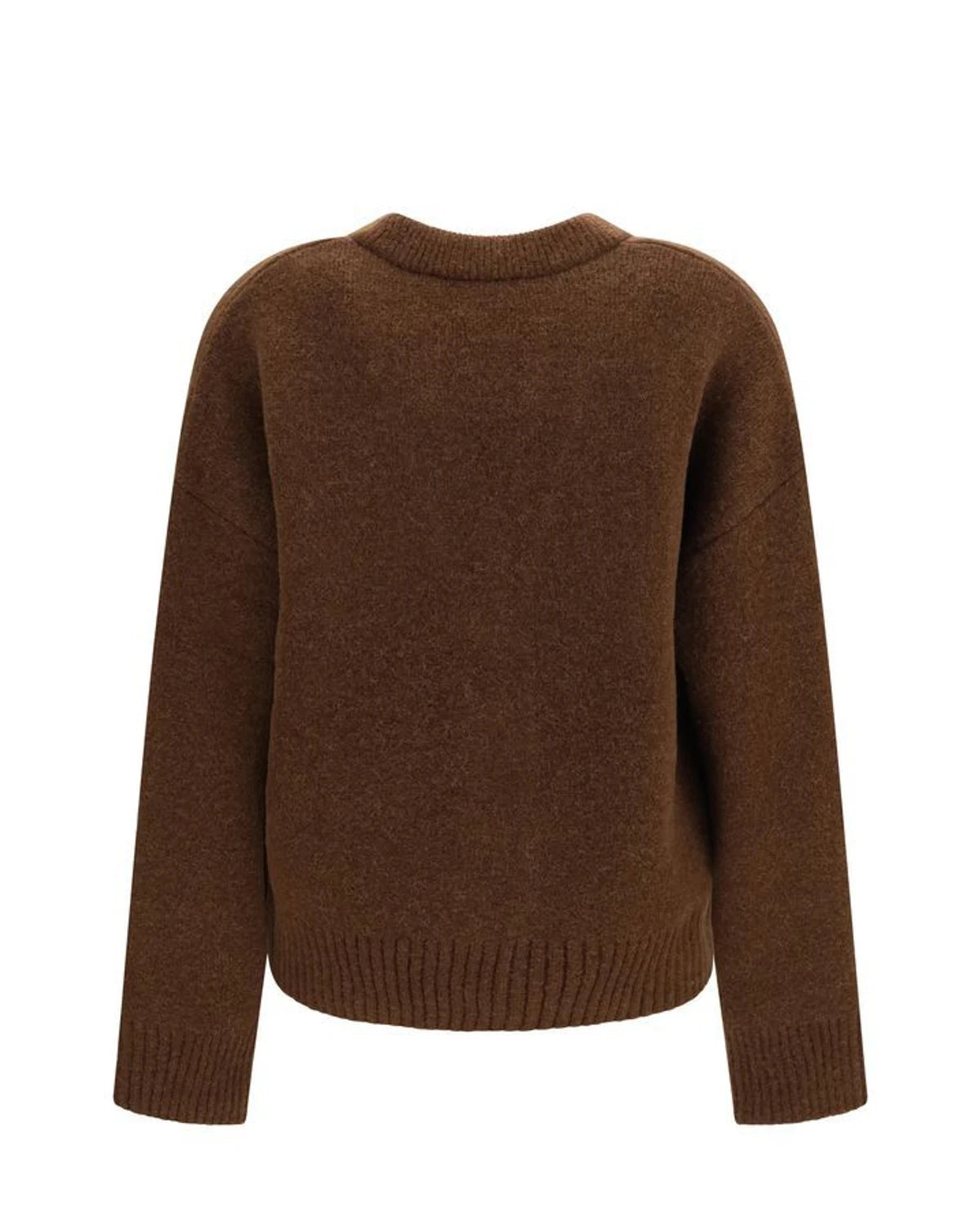 Ami Paris Cardigan in brown, Alpaca Vicugna — view 2