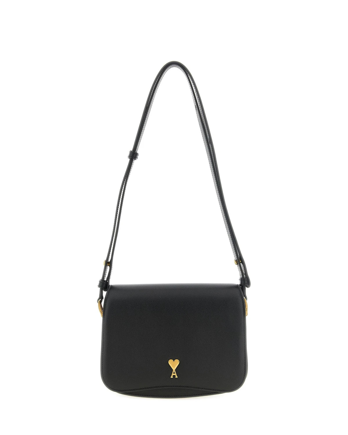 Ami Paris Cross Body Bag in black, Cow Leather