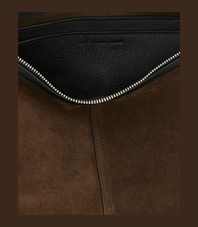 Ami Paris Cross Body Bag in brown, Cow Leather — view 4