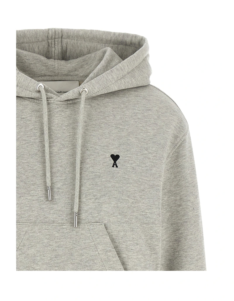 Ami Paris Hoodie in gray, Cotton — view 3