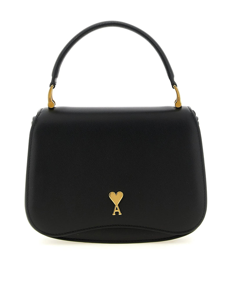 Ami Paris Shoulder Bag in black, Cow Leather