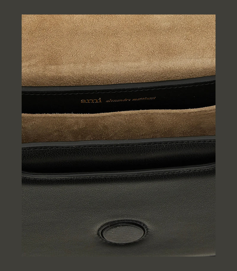 Ami Paris Shoulder Bag in black, Cow Leather — view 4