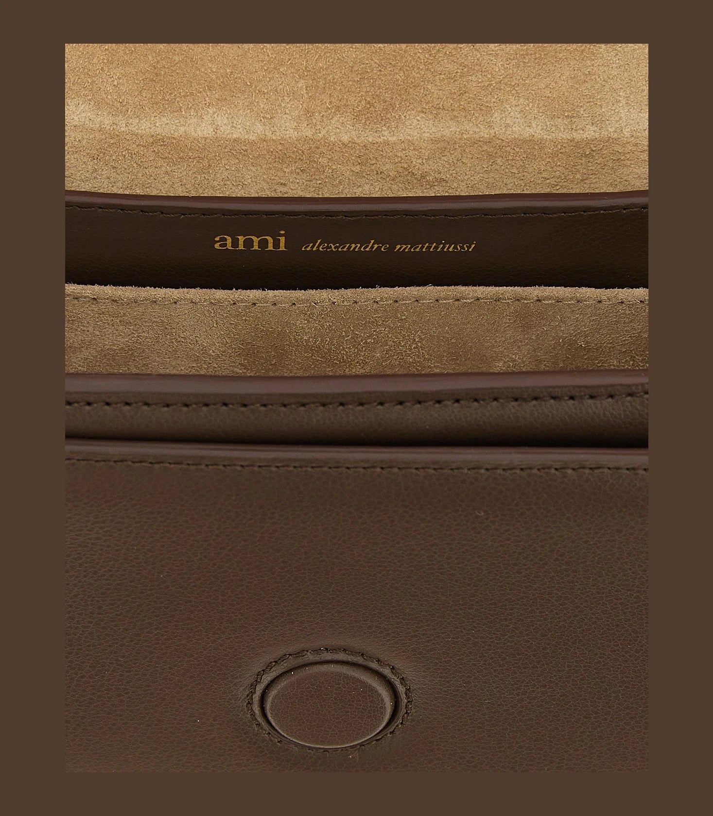 Ami Paris Shoulder Bag in brown, Cow Leather — view 4