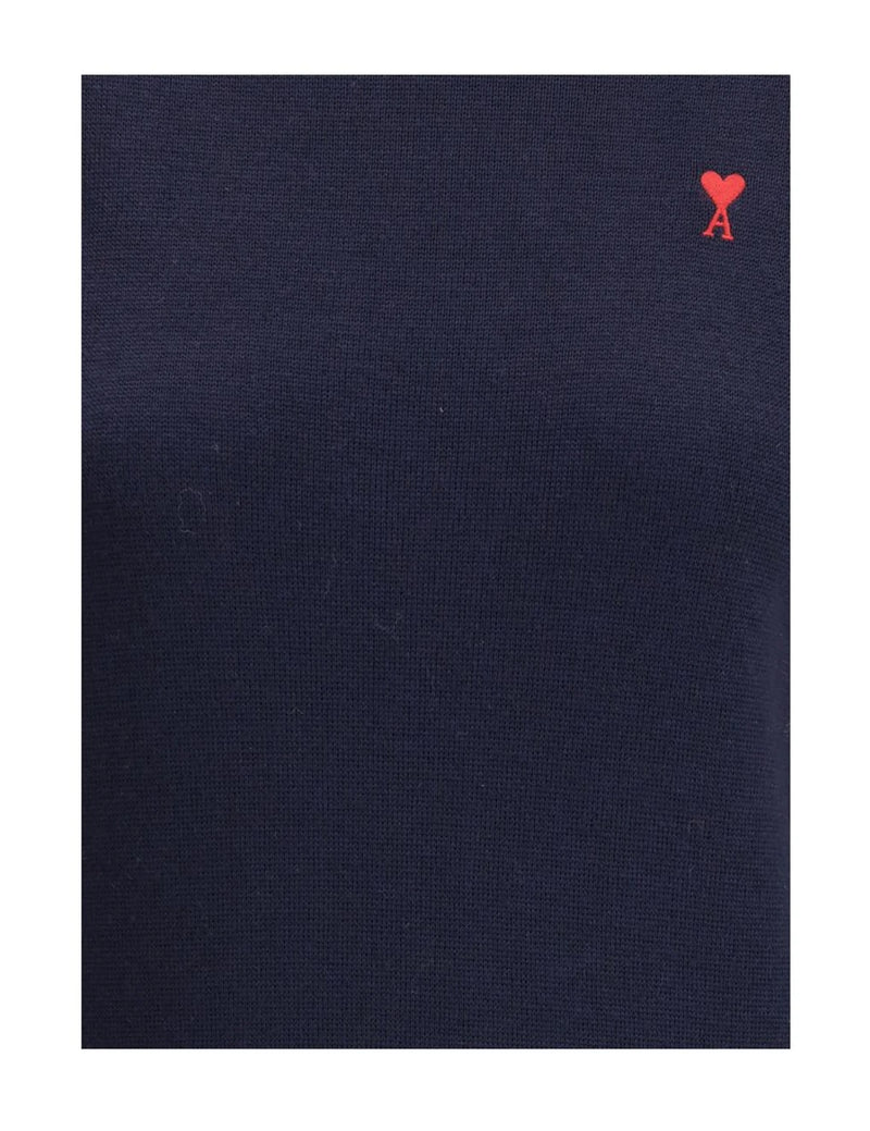 Ami Paris Sweater in blue, Merino Wool — view 3