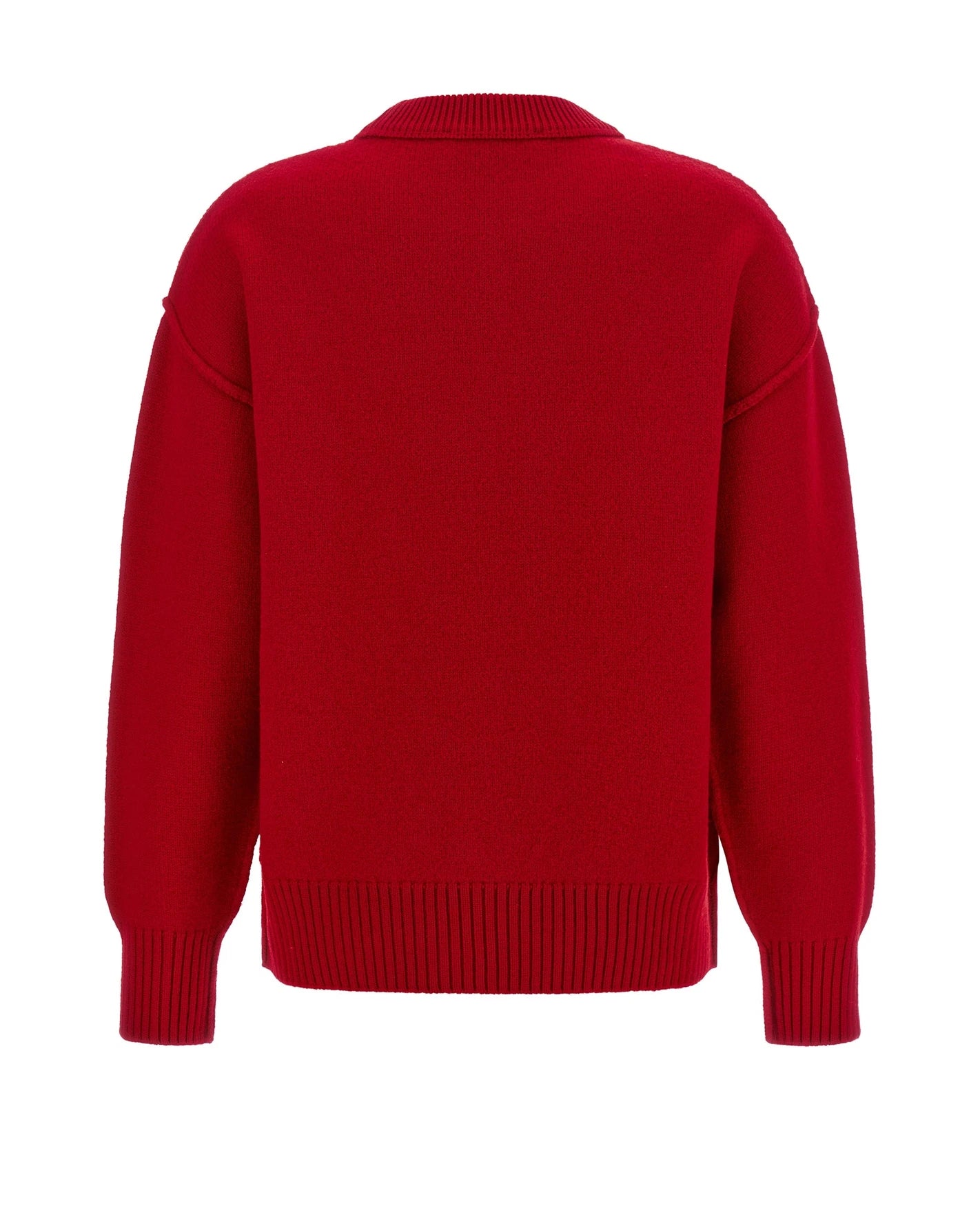 Ami Paris Sweater in red, Wool — view 2
