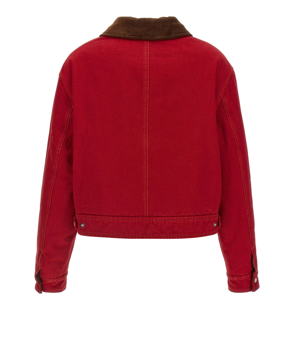 Ami Paris Trucker Jacket in red, Cotton — view 2