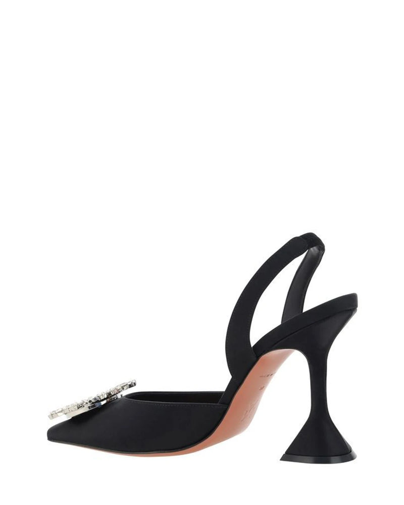 Amina Muaddi Pumps in black, Silk Satin — view 3