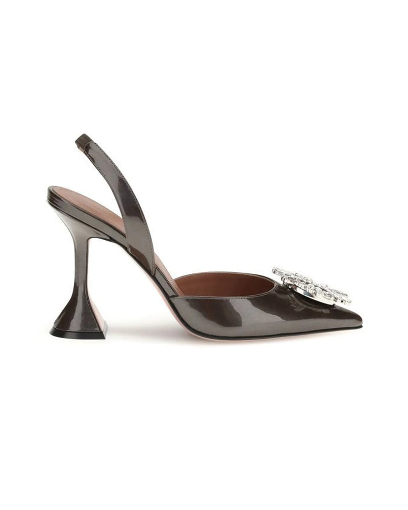 Amina Muaddi Pumps in brown, Calf Leather