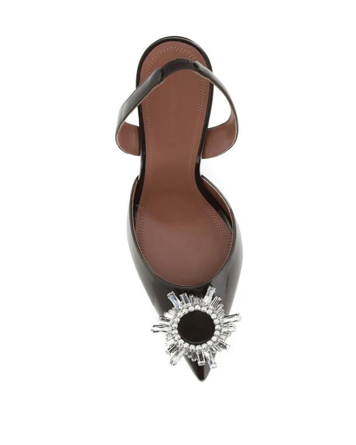 Amina Muaddi Pumps in brown, Calf Leather — view 4