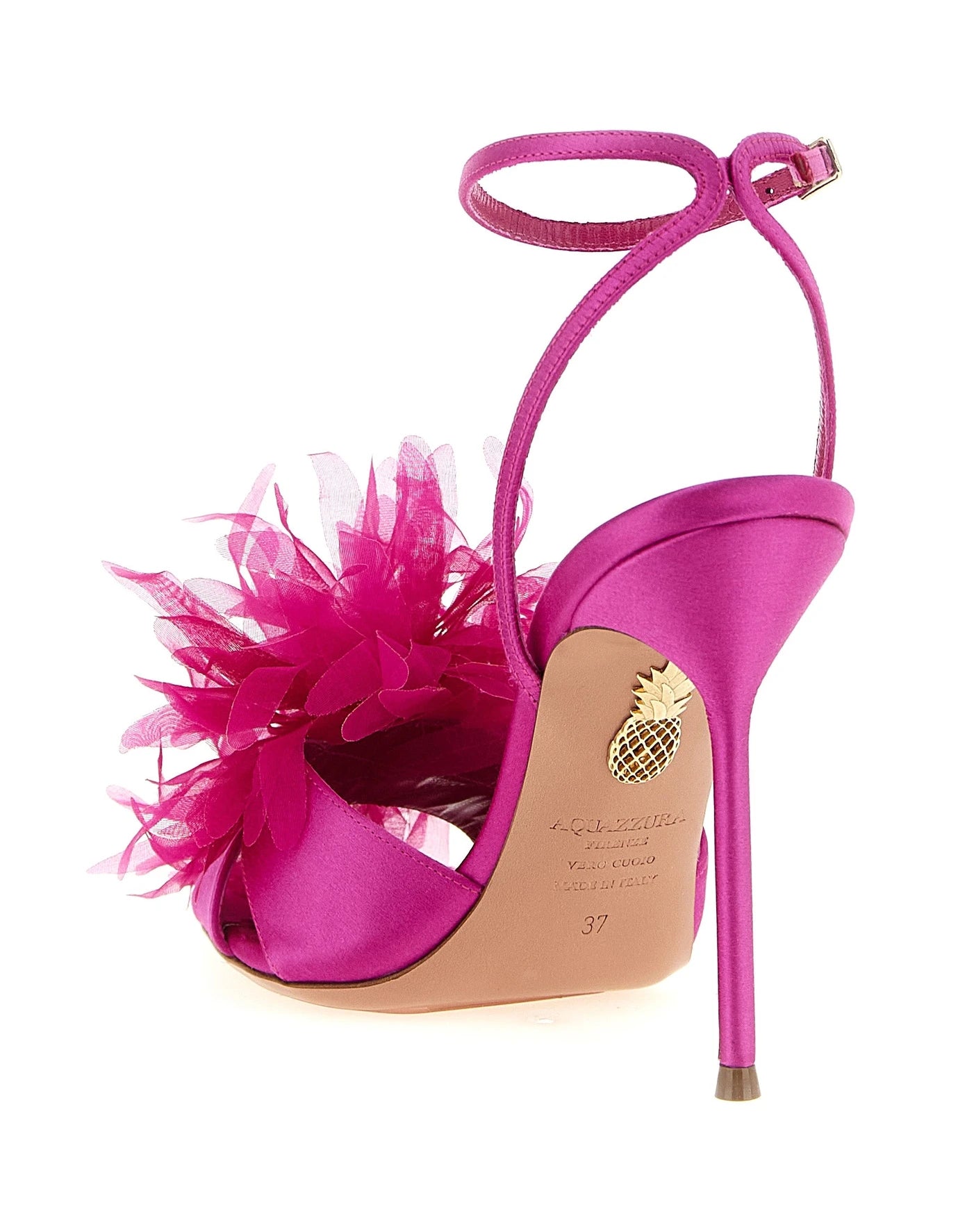Aquazzura Textile Pink Stiletto Sandals 