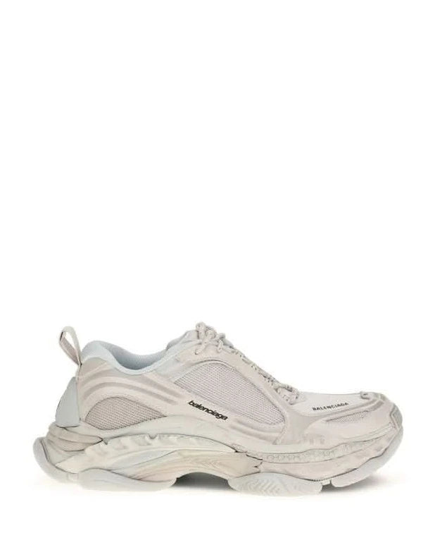 Balenciaga White Polyurethane Chunky Sneakers Glam Steals