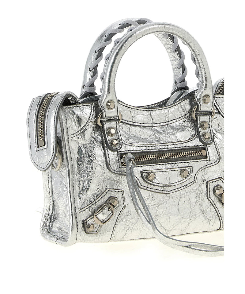 Balenciaga Cross Body Bag in silver, Lamb Leather — view 3
