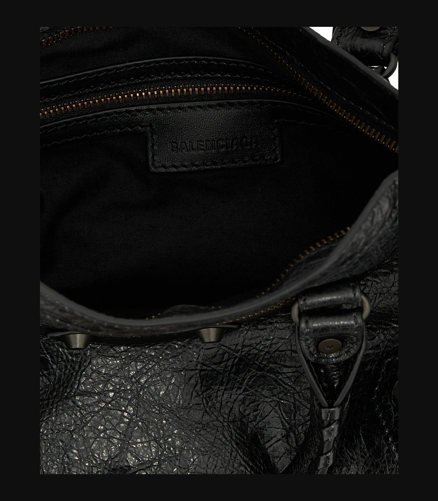 Balenciaga Satchel Bag in black, Lamb Leather — view 4