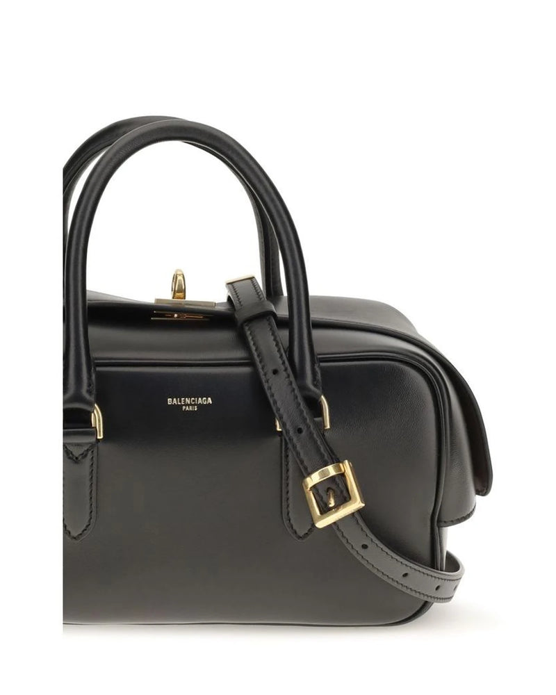 Balenciaga Satchel Bag in black, Lamb — view 4