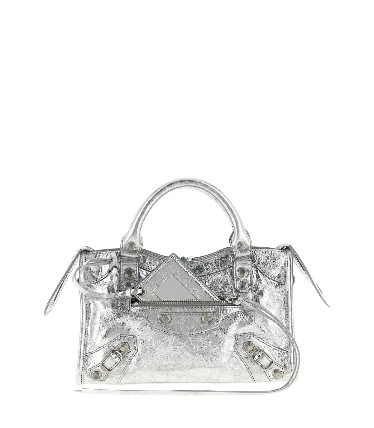 Balenciaga Satchel Bag in silver, Lamb Leather