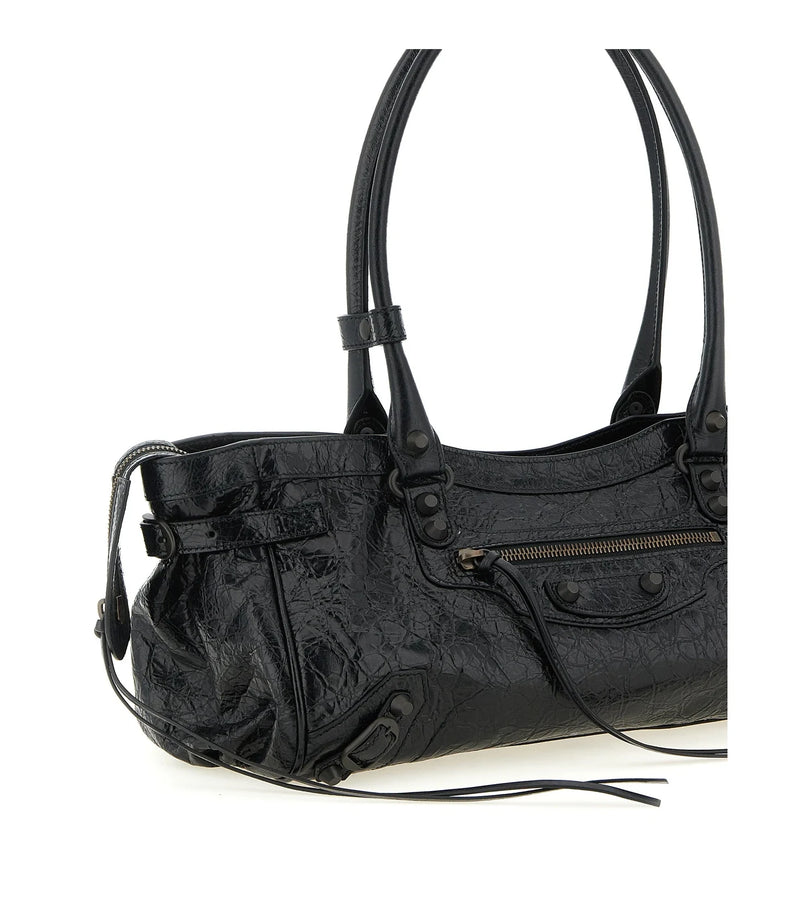 Balenciaga Shoulder Bag in black, Lamb Leather — view 3