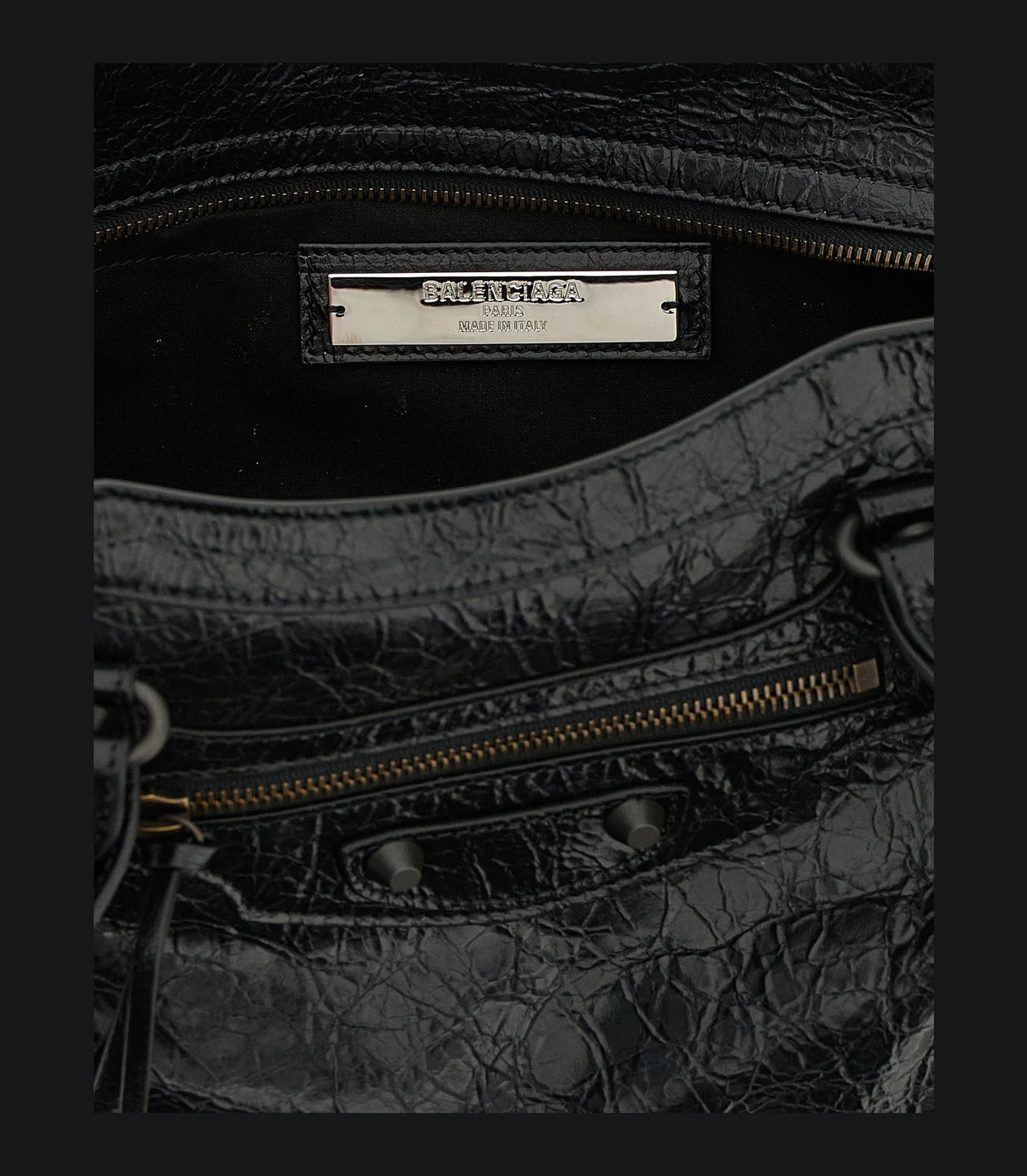 Balenciaga Shoulder Bag in black, Lamb Leather — view 4