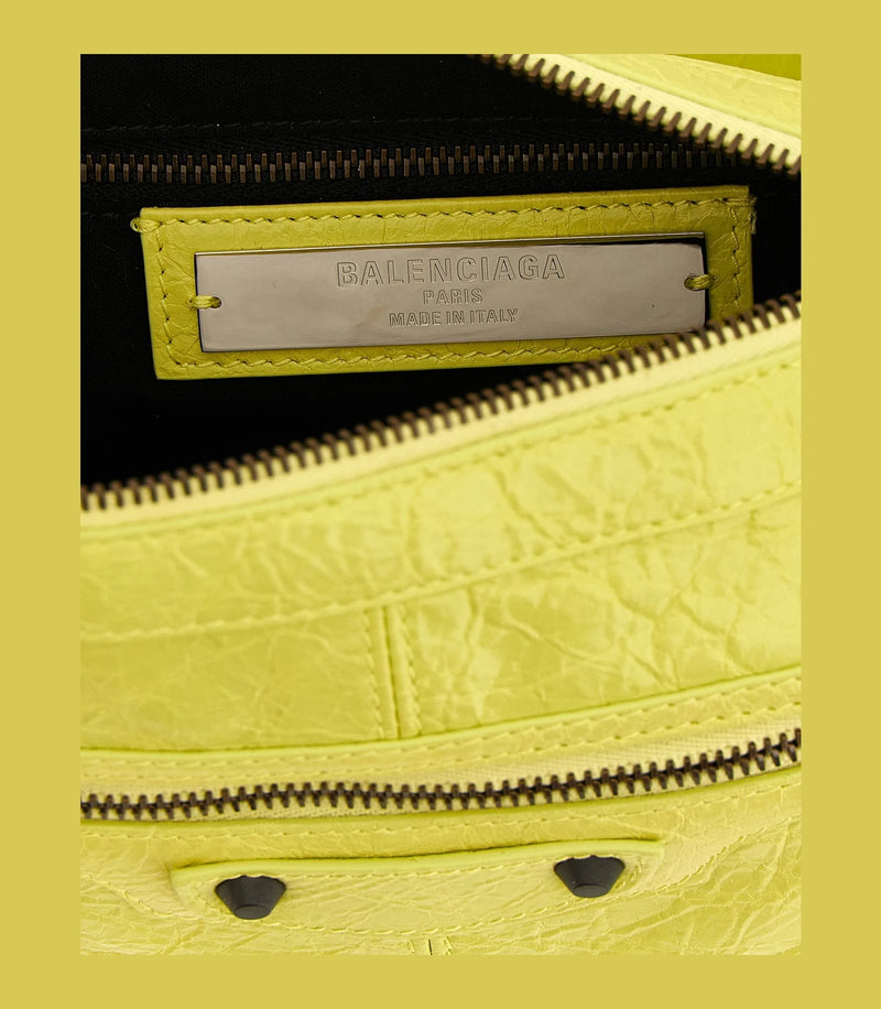 Balenciaga Shoulder Bag in yellow, Lamb Leather — view 4
