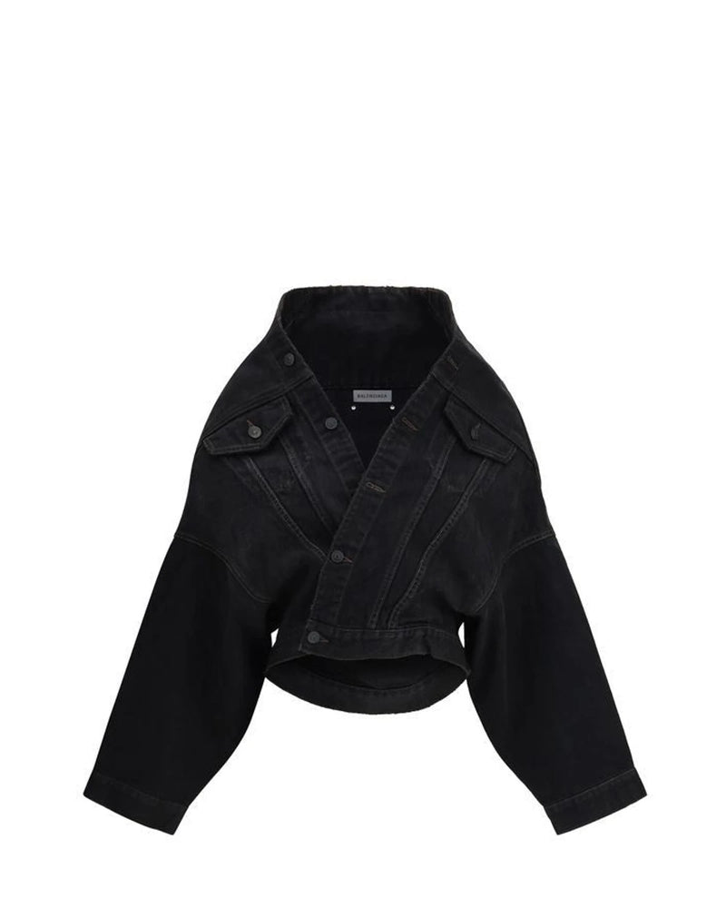 Balenciaga Trucker Jacket in black, Cotton