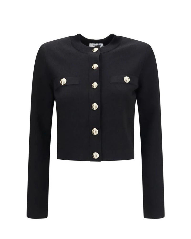 Balmain Cardigan in black, Viscose