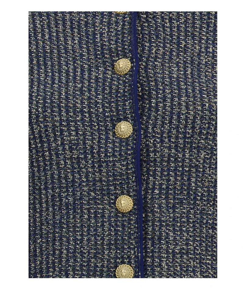 Balmain Cardigan in blue, Polyamide — view 3